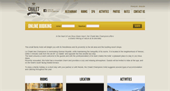 Desktop Screenshot of chaletdeschampions.com